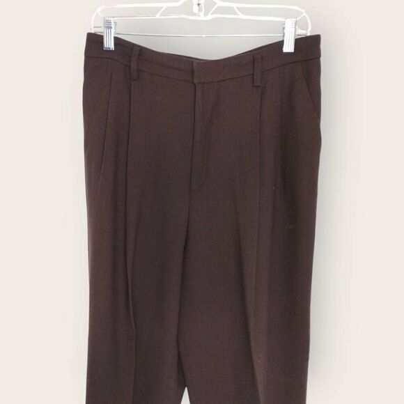 Ellen Tracy Womens Pants Sz 12 Wool Straight Leg Pleated Pockets Vtg Lagenlook - Picture 4 of 11